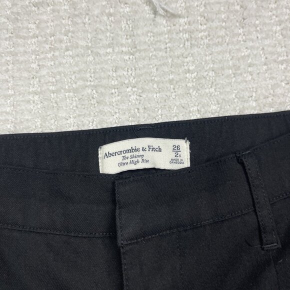 Abercrombie & Fitch The Skinny Ultra High Rise Black Pants Women's Sz 26/2s - Picture 4 of 13